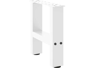 8721158311962 - Vidaxl - Couchtischbeine Weiß 2 Stk 30×40 cm Stahl