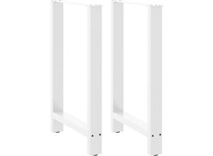 8721158312723 - Couchtischbeine Weiß 2 Stk 60x(90-91) cm Stahl vidaXL 8721158312723 - Couchtischbeine Weiß 2 Stk 60x(90-91) cm Stahl vidaXL