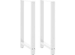8721158312969 - Couchtischbeine Weiß 2 Stk 60x(110-111) cm Stahl vidaXL 8721158312969 - Couchtischbeine Weiß 2 Stk 60x(110-111) cm Stahl vidaXL