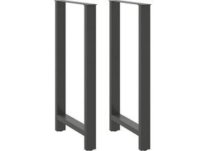 8721158312976 - Vidaxl - Couchtischbeine Anthrazit 2 Stk 60x(110-111) cm Stahl