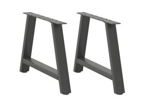 8721158314987 - Vidaxl - Couchtischbeine A-Form 2 Stk Anthrazit 60x(42-43) cm Stahl