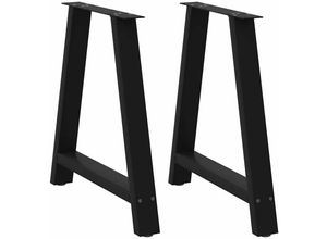 8721158315168 - Couchtischbeine A-Form 2 Stk Schwarz 80x(72-73) cm Stahl Vidaxl 404944