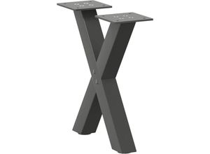 8721158315304 - Couchtischbeine X-Form 2 Stk Anthrazit 30x(30-31) cm Stahl vidaXL550742