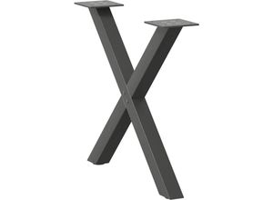 8721158315625 - Couchtischbeine X-Form 2 Stk Anthrazit 60x(42-43) cm Stahl vidaXL
