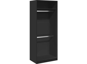 8721158341389 - Vidaxl - Kleiderschrank Schwarz 80x50x200 cm Holzwerkstoff Schwarz