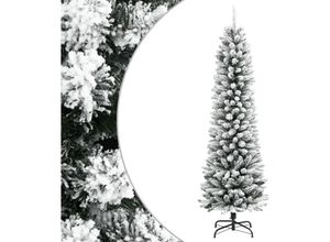 8721158417589 - Vidaxl - Künstlicher Weihnachtsbaum Schlank mit Schnee 120 cm pvc & pe 708349