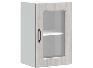 8721158418791 - Vidaxl - Küchen-Hängeschrank mit Glastür Grau Sonoma Holzwerkstoff
