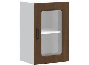 8721158418807 - Küchen-Hängeschrank mit Glastür Kalmar Braun Eichen-Optik vidaXL920631