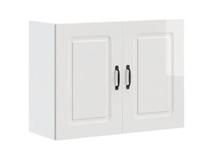 8721158419354 - Küchen-Hängeschrank Kalmar Hochglanz-Weiß Holzwerkstoff vidaXL