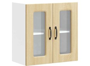 8721158420169 - Küchen-Hängeschrank mit Glastür Sonoma-Eiche Holzwerkstoff vidaXL649913