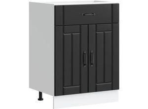 8721158420749 - Vidaxl - Küchen-Unterschrank Lucca Schwarz Holzwerkstoff