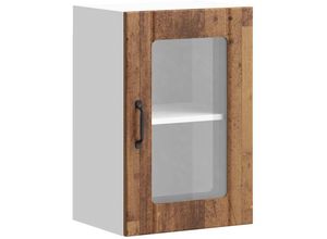 8721158421210 - Vidaxl - Küchen-Hängeschrank mit Glastür Lucca Altholz-Optik