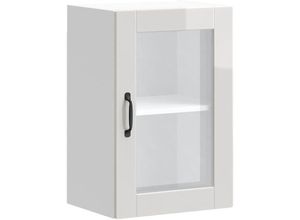 8721158423559 - Vidaxl - Küchen-Hängeschrank mit Glastür Porto Hochglanz-Weiß 538679