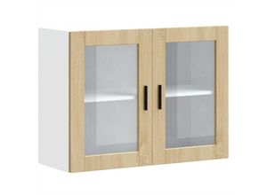 8721158424365 - Küchen-Hängeschrank mit Glastür Porto Sonoma-Eiche Vidaxl