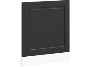 8721158424846 - Vidaxl - Geschirrspülerblende Porto Schwarz 60x15x67 cm Holzwerkstoff