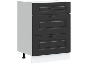 8721158426260 - Küchenunterschrank Kalmar Schwarz Holzwerkstoff vidaXL