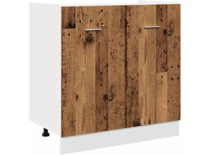 8721158436023 - Vidaxl - Spülenunterschrank Altholz-Optik 80x46x815 cm Holzwerkstoff 123305 8721158436023 - Vidaxl - Spülenunterschrank Altholz-Optik 80x46x815 cm Holzwerkstoff 123305
