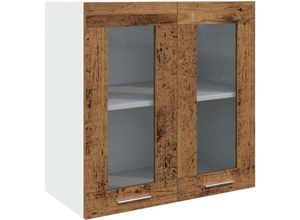 8721158436924 - Küchen-Wandschrank mit Glastüren Altholz-Optik 60x31x60 cm vidaXL766006