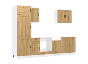 8721158503985 - Vidaxl - 7-tlg Küchenschrank-Set Kalmar Artisan-Eiche Holzwerkstoff