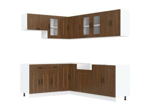 8721158504968 - Vidaxl - 11-tlg Küchenschrank-Set Braun Eichen-Optik Holzwerkstoff 8721158504968 - Vidaxl - 11-tlg Küchenschrank-Set Braun Eichen-Optik Holzwerkstoff