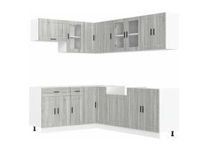 8721158505156 - Vidaxl - 11-tlg Küchenschrank-Set Porto Grau Sonoma Holzwerkstoff