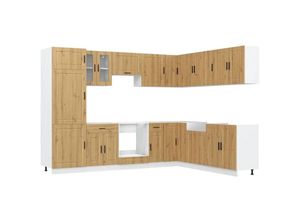 8721158506085 - Vidaxl - 14-tlg Küchenschrank-Set Porto Artisan-Eiche Holzwerkstoff