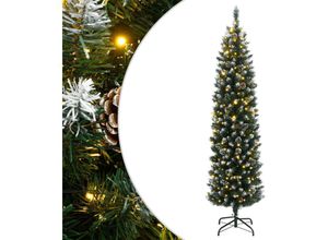 8721158512437 - Künstlicher Weihnachtsbaum Schlank 300 LEDs 210 cm Vidaxl