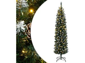 8721158512444 - Künstlicher Weihnachtsbaum Schlank 300 LEDs 240 cm vidaXL