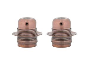 8721158682734 - Vidaxl - Lampenfassungen 2 Stk Rot-Bronze E27