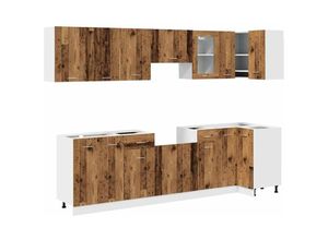 8721158715050 - Vidaxl - 11-tlg Küchenschrank-Set Altholz-Optik Holzwerkstoff
