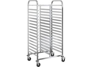 8721158721662 - Vidaxl - Tablettwagen mit 32 GN-Behältern 75x55x1625 cm Edelstahl