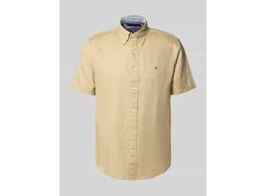 8721186409327 - Regular Fit Freizeithemd aus Baumwoll-Leinen-Mix