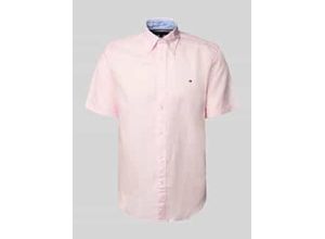 8721186412471 - Regular Fit Freizeithemd aus Baumwoll-Leinen-Mix