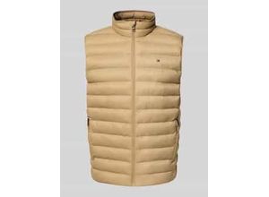 8721186898831 - Regular Fit Steppweste mit Logo-Stitching
