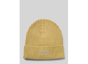 8721187254971 - Strickmütze mit Kaschmir-Anteil und Label-Patch