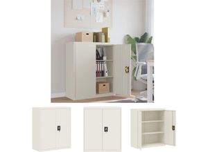 8721194012847 - The Living Store Aktenschrank Weiß 90x40x105 cm Stahl - Aktenschränke - Weiß