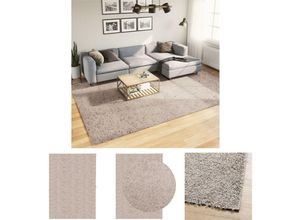 8721194088828 - Shaggy-Teppich pamplona Hochflor Modern Beige 240x340 cm - Teppiche - Beige - The Living Store