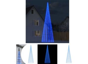 8721194177881 - The Living Store LED-Weihnachtsbaum für Fahnenmast 3000 LEDs Blau 800 cm - Weihnachtsbeleuchtung