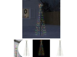 8721194177997 - The Living Store LED-Weihnachtsbaum mit Erdspießen 220 LEDs Mehrfarbig 180 cm - Weihnachtsbeleuchtung