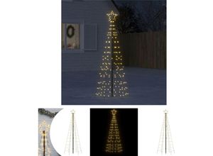 8721194178024 - The Living Store LED-Weihnachtsbaum mit Erdspießen 220 LEDs Warmweiß 180 cm - Weihnachtsbeleuchtung