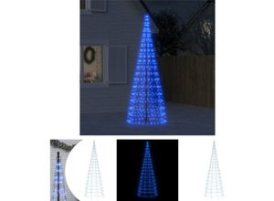 8721194332723 - LED-Weihnachtsbaum für Fahnenmast 550 LEDs Blau 300 cm - Weihnachtsbeleuchtung - The Living Store