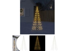 8721194332747 - LED-Weihnachtsbaum für Fahnenmast 200 LEDs Warmweiß 180 cm - Weihnachtsbeleuchtung - The Living Store