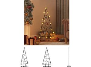 8721194353612 - Metall-Weihnachtsbaum für Dekorationen Schwarz 90 cm - Weihnachtsbäume - Schwarz - The Living Store