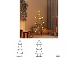 8721194354299 - The Living Store Metall-Weihnachtsbaum Deko Schwarz 60 cm - Weihnachtsbäume