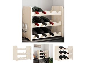 8721194416119 - The Living Store - Weinregal 43x25x37 cm Massivholz Kiefer - Weinregale - Braun