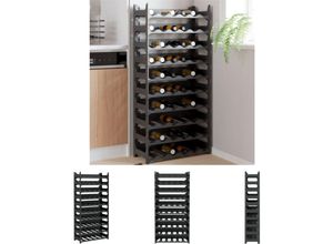 8721194472696 - Weinregal für 60 Flaschen pp Stapelbar - Weinregale - Anthrazit - The Living Store