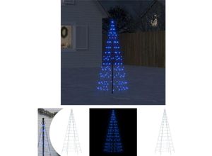 8721194487409 - LED-Weihnachtsbaum für Fahnenmast 200 LEDs Blau 180 cm - Weihnachtsbeleuchtung - The Living Store