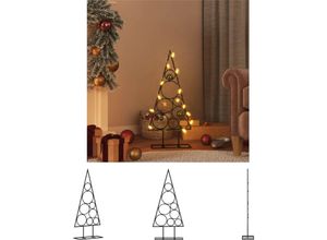 8721194491536 - Metall-Weihnachtsbaum Deko Schwarz 60 cm - Weihnachtsbäume - Schwarz - The Living Store