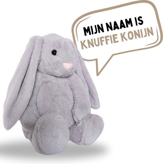 8721202780362 - Beschwertes Plüschtier 2Kg - beschwertes Plüschtier - Plüschkaninchen - beschwertes Plüschtier - sensorisches Spielzeug - für Kinder und Erwachsene - mit Aufbewahrungsbeutel aus Segeltuch