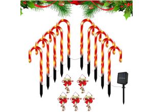 8772537488720 - Haloyo - Weihnachtslichter Weihnachten Outdoor Leuchten Rot LED-Gartenlichter 10er